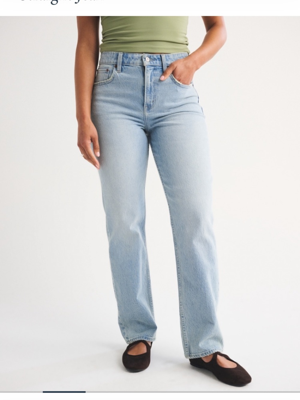 Abercrombie & Fitch Curve Love The 90’s Straight Ultra High Rise Jeans
